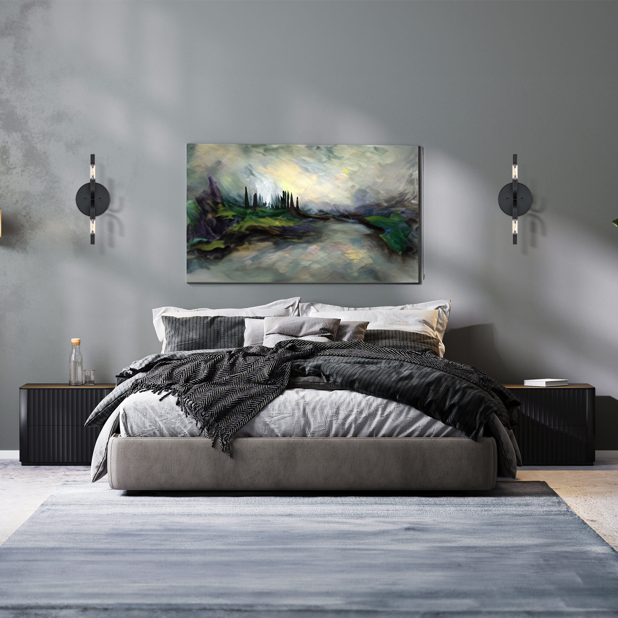 Skye 2 Light 6.25 inch Matte Black Wall Sconce Wall Light